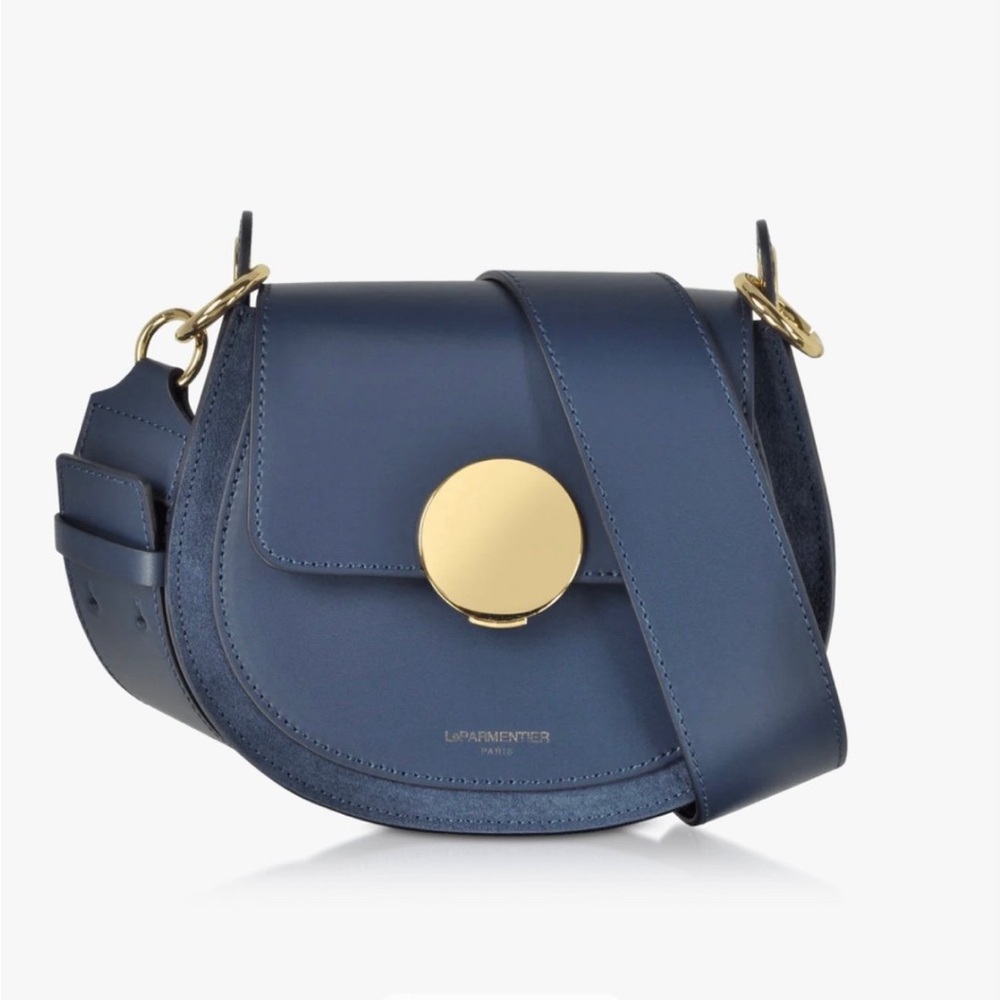 NWT LeParmentier Yucca suede and leather shoulder bag
